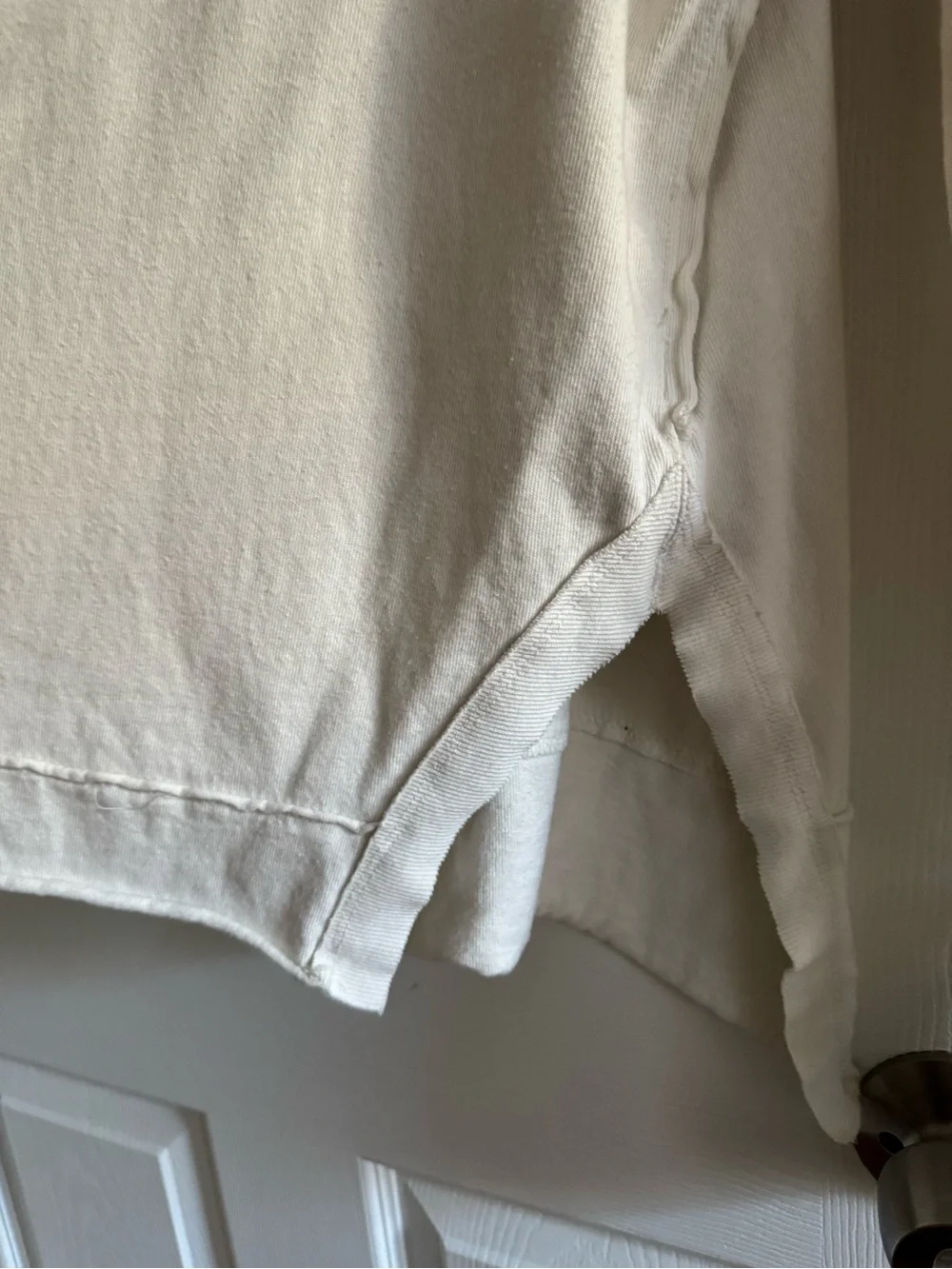 FREE PEOPLE Outer Sunset Ivory Lace Jersey Top S